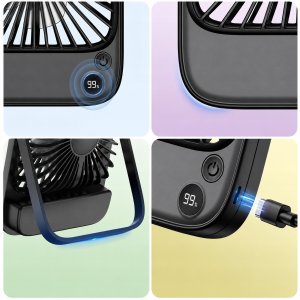 Wentylator Topk Wiatrak wentylator akumulator USB cichy mini biurkowy chłodzenie TOPK K65 5