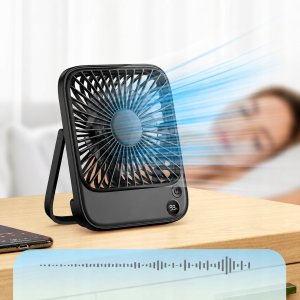 Wentylator Topk Wiatrak wentylator akumulator USB cichy mini biurkowy chłodzenie TOPK K65 6