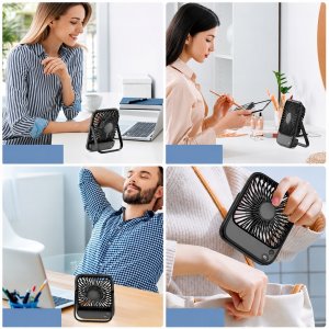 Wentylator Topk Wiatrak wentylator akumulator USB cichy mini biurkowy chłodzenie TOPK K65 7