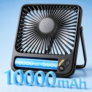 Wentylator Zenwire Wiatrak USB Cichy mini wentylator biurkowy biwakowy chłodzenie 10000mAh 5