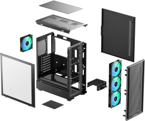 Obudowa Deepcool Case | CC550 4F | Mid Tower | ATX PS2 (maximum length: 180 mm) | Black (R-CC550BKANA4-G) 9