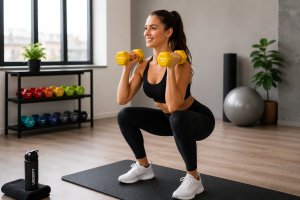UNDERFIT Hantla winylowa fitness 2 x 9 kg 6