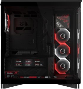 Obudowa Crono ASUS case ROG Cronox ARGB, E-ATX, Przezroczysta ścianka boczna, 4x120mm ARGB, czarna (90DC00T0-B09030) 17