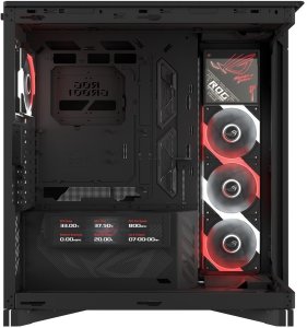 Obudowa Crono ASUS case ROG Cronox ARGB, E-ATX, Przezroczysta ścianka boczna, 4x120mm ARGB, czarna (90DC00T0-B09030) 7