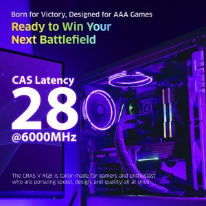 Pamięć Klevv Cras V RGB, DDR5, 32 GB, 6000MHz, CL28 (KD5AGUA80-60B280G) 5