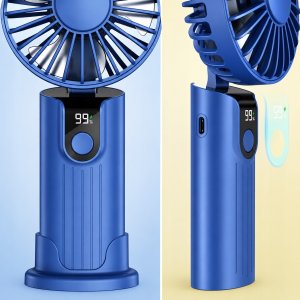 Wentylator Topk Wiatrak USB Cichy mini wentylator biurkowy ręczny 5000mAh TOPK K38 7