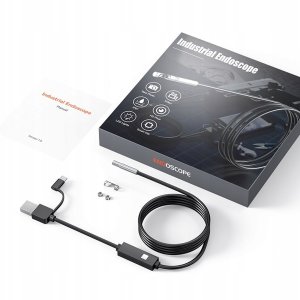 Inskam Endoskop kamera inspekcyjna do broni lufy Android i Win 6LED IP67 5mm 2.5m 11