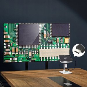 Mikroskop Inskam Cyfrowy z przybliżeniem 1200x 7" PC MacOS WINDOWS 32GB USB-C 8LED 3