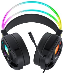 Słuchawki Wozinsky Gamingowe WSG-1118 przewodowe z mikrofonem i podświetleniem RGB - czarne (5907769388248) 3