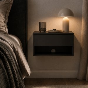 CMK Meble Szafka nocna wisząca z szufladą i półką, 40 x 30 x 21,5 cm 2