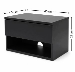 CMK Meble Szafka nocna wisząca z szufladą i półką, 40 x 30 x 21,5 cm 7
