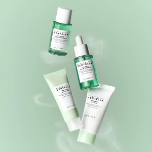 SKIN1004 Madagascar Centella Set : Tea-Trica, Soothing & Moisturizing, Daily, Cream, For Face, 30 ml + Tea-Trica, Cleansing & Soothing, Cleansing Foam, 20 ml + Tea-Trica, Balancing, Tonic Lotion, For Face, 30 ml + Tea-Trica, Smoothing, Day & Night, Ampoul 2