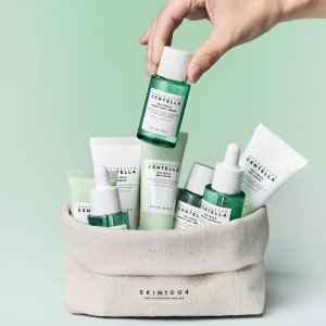 SKIN1004 Madagascar Centella Set : Tea-Trica, Soothing & Moisturizing, Daily, Cream, For Face, 30 ml + Tea-Trica, Cleansing & Soothing, Cleansing Foam, 20 ml + Tea-Trica, Balancing, Tonic Lotion, For Face, 30 ml + Tea-Trica, Smoothing, Day & Night, Ampoul 5