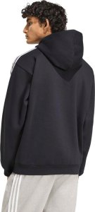 Adidas Bluza męska Essentials 3-Stripes Fleece Hoodie czarna KY6602 L 3