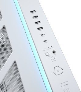 Obudowa Asus ROG CRONOX GR801 CURVE TG ARGB White Midi Tower Biały (90DC00T3-B09030) 4