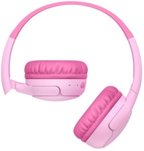 Słuchawki Belkin Zestaw słuchawkowy przewodowy i bezprzewodowy Opaska na głowę muzyka Bluetooth różowy (AUD012HQPK) 4
