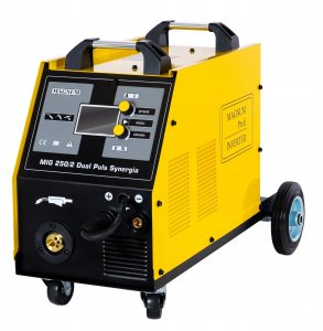 Magnum PÓŁAUTOMAT SPAWALNICZY INVERTOROWY MIG-250/2 DUAL PULSE SYNERGIA, MMA, 230/400, 230V-200A/60%, 400V-250A/60%, 4X4, GP50, D300 (29080) 2