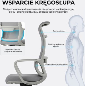 Krzesło biurowe Angel mOja Szare 9