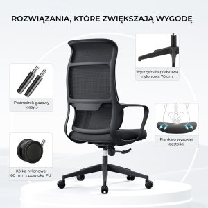 Krzesło biurowe Angel mOja Czarne 10