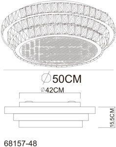 Lampa sufitowa Globe Klara Kryształowa CCT LED 48 W Globo 68157-48 9