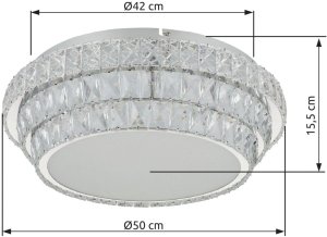 Lampa sufitowa Globe Klara Kryształowa CCT LED 48 W Globo 68157-48 10
