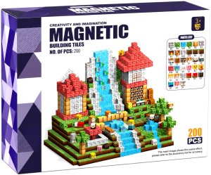 Bounn Klocki konstrukcyjne magnetyczne szeÅciany 2 cm Wodospad 200 elementÃ³w (ST0819124B) 4