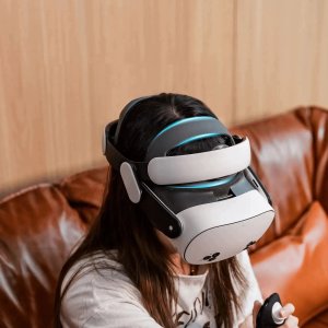 BOBOVR Pasek na głowę M3 Pro+ z akumulatorem 6500 mAh i stacją ładującą do Meta Quest 3 / 3S - biały (6937267000563) 5