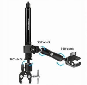 PEYTECH Aluminiowy Uchwyt do GoPro DJI Insta360 Motocykl Kijek Selfie Zestaw 6w1 (ZMKSU) 11