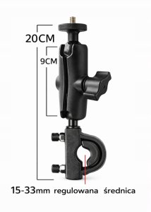 PEYTECH Aluminiowy Uchwyt do GoPro DJI Insta360 Motocykl Kijek Selfie Zestaw 6w1 (ZMKSU) 3