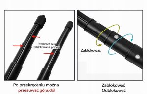 PEYTECH Aluminiowy Uchwyt do GoPro DJI Insta360 Motocykl Kijek Selfie Zestaw 6w1 (ZMKSU) 7