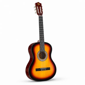 Golden Guitar Zestaw: Gitara klasyczna 4/4 38 kolor sunburst GK38SU pokrowiec+ tuner+ struny+ kostki one size 3