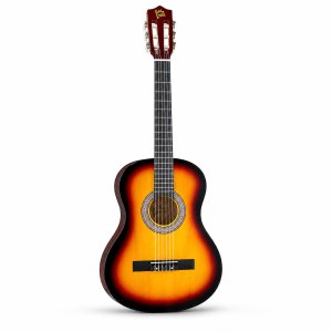 Golden Guitar Zestaw: Gitara klasyczna 4/4 38 kolor sunburst GK38SU pokrowiec+ tuner+ struny+ kostki one size 4