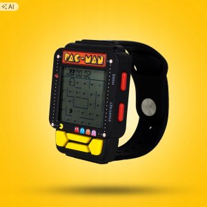 Basic Fun Zegarek cyfrowy Pac-man Pacman 3w1 Retro Gaming Watch LCD gra zegar alarm / 320145 (SB12149) 6