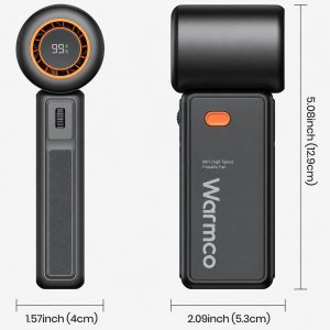 Wentylator Zenwire Mocny wiatrak USB 15000RPM mini wentylator ręczny chłodzenie Warmco czarny 3