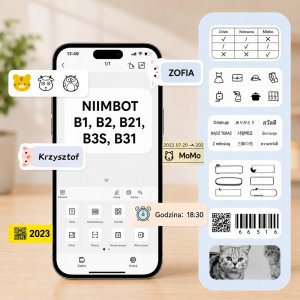 Niimbot Etykiety samoprzylepne naklejki termiczne Niimbot B1 B4 B21 B3S B31 30x40 5