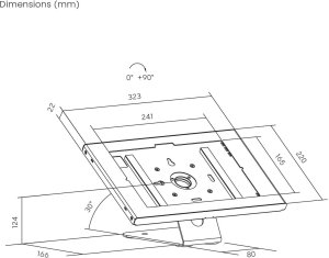 Stojak Maclean Reklamowy do tabletu , z blokadą. 10.9"-11", iPad Air/ Pro, Samsung Tab A&S Series, 220x323x22mm, W (MC-957) 7