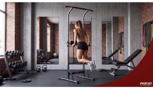 NEO SPORT Drążek do podciągania wolnostojący stabilny udźwig 100 kg EDUKAMP (130300) 7