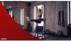 NEO SPORT Drążek do podciągania wolnostojący stabilny udźwig 100 kg EDUKAMP (130300) 10