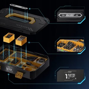 Zestaw narzędzi Jakemy Zestaw wkrętaków precyzyjnych 135w1 elektryczny Jakemy JM-8198 bity CR-V 8