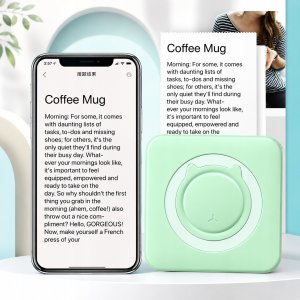 Drukarka etykiet Mini drukarka termiczna przenośna dla dziecka C15 zielona Bluetooth Drukuś 5