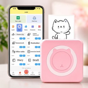 Drukarka etykiet Mini drukarka termiczna przenośna dla dziecka C15 Bluetooth Drukuś 10