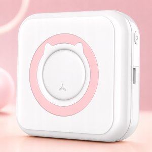 Drukarka etykiet Mini drukarka termiczna przenośna dla dziecka C15 różowa Bluetooth Drukuś 2