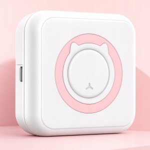 Drukarka etykiet Mini drukarka termiczna przenośna dla dziecka C15 różowa Bluetooth Drukuś 5