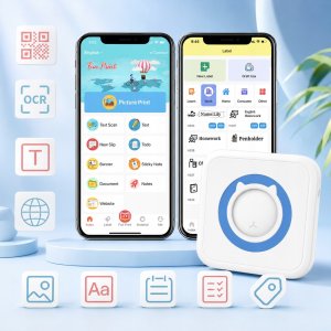 Drukarka etykiet Mini drukarka termiczna przenośna dla dziecka C15 Bluetooth Drukuś 4