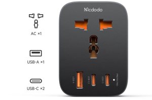 Ładowarka Mcdodo MCDODO PRZEJŚCIÓWKA ŁADOWARKA ADAPTER PODRÓŻNY WTYCZKA US 3 X USB-C USB-A 5
