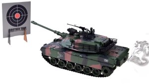 Jokomisiada Czołg zdalnie sterowany RC Abrams M1A1 dym dźwięk światło 45cm (RC0770) 11