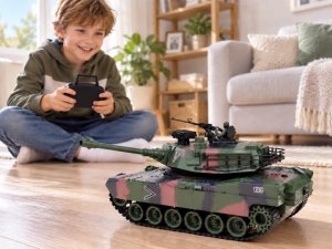 Jokomisiada Czołg zdalnie sterowany RC Abrams M1A1 dym dźwięk światło 45cm (RC0770) 5