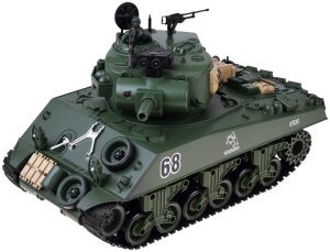 Jokomisiada Czołg zdalnie sterowany Sherman M4A3 strzela dym dźwięk wieżyczka (RC0769) 12