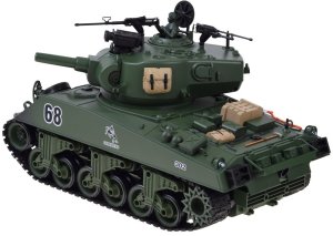 Jokomisiada Czołg zdalnie sterowany Sherman M4A3 strzela dym dźwięk wieżyczka (RC0769) 9