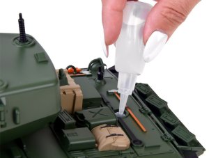 Jokomisiada Czołg zdalnie sterowany Sherman M4A3 strzela dym dźwięk wieżyczka (RC0769) 10
